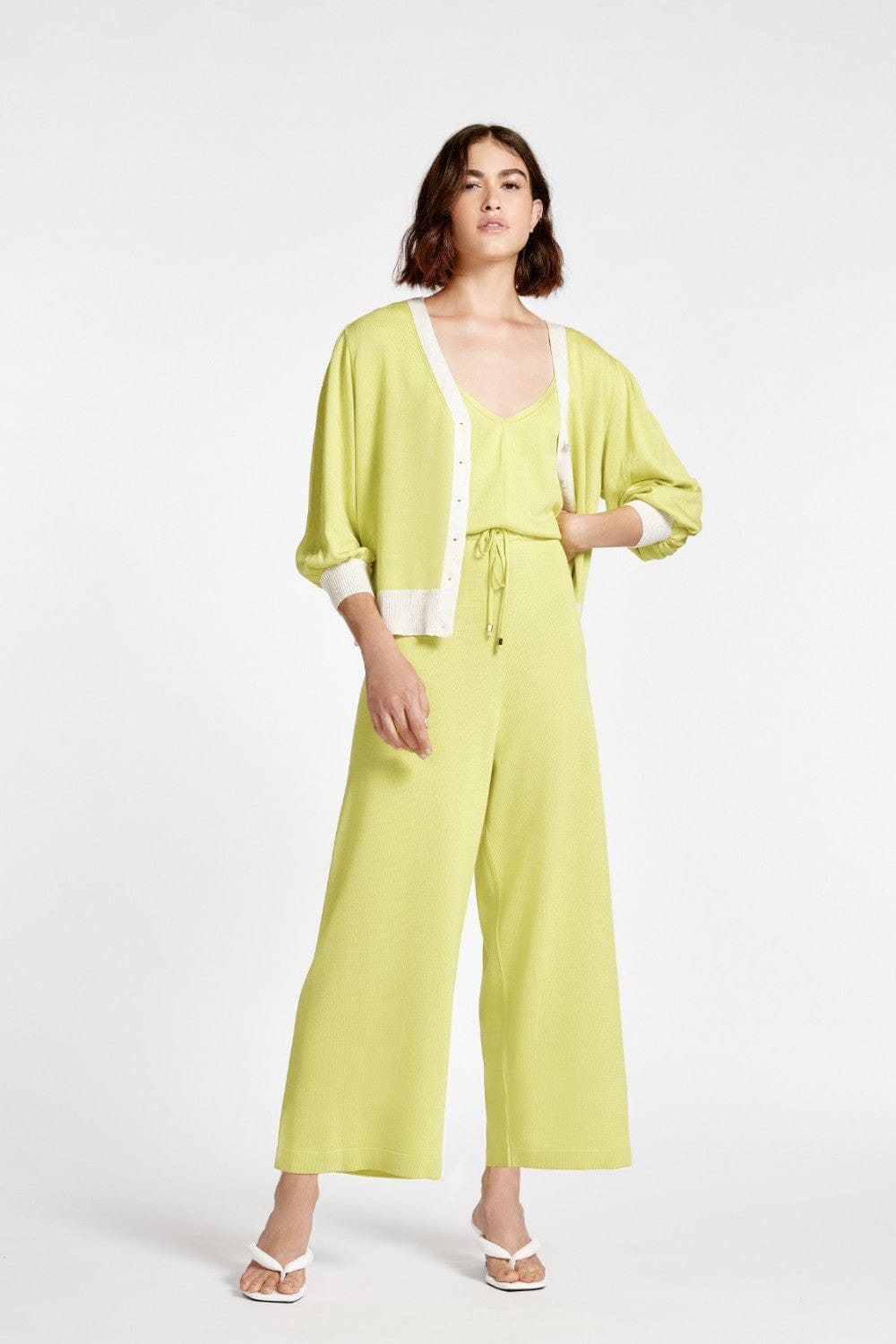 Viviane Furrier - Macacão Coulisé em Tricot Lima