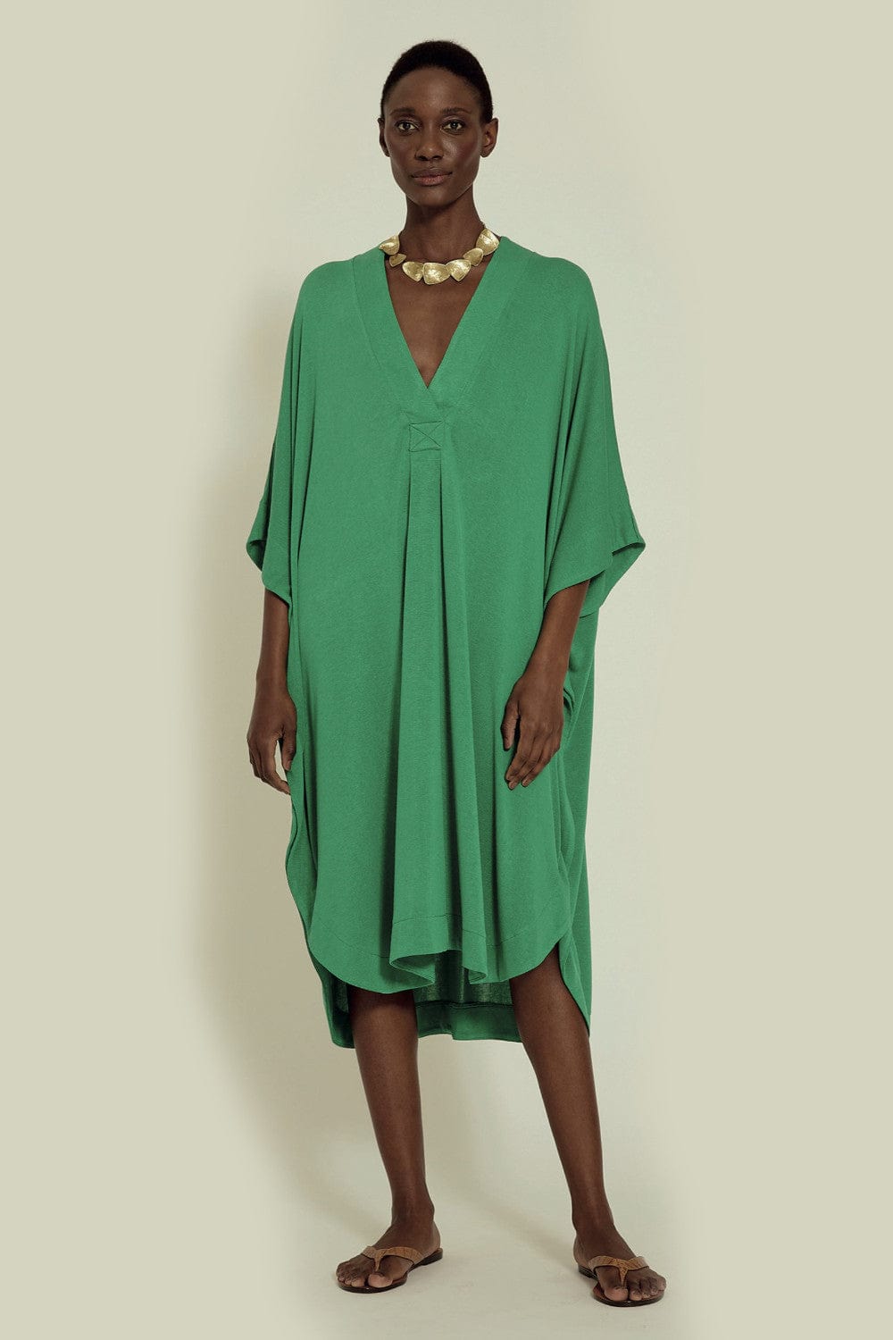 Lenny Niemeyer - Vestido Curto Decote V Verde