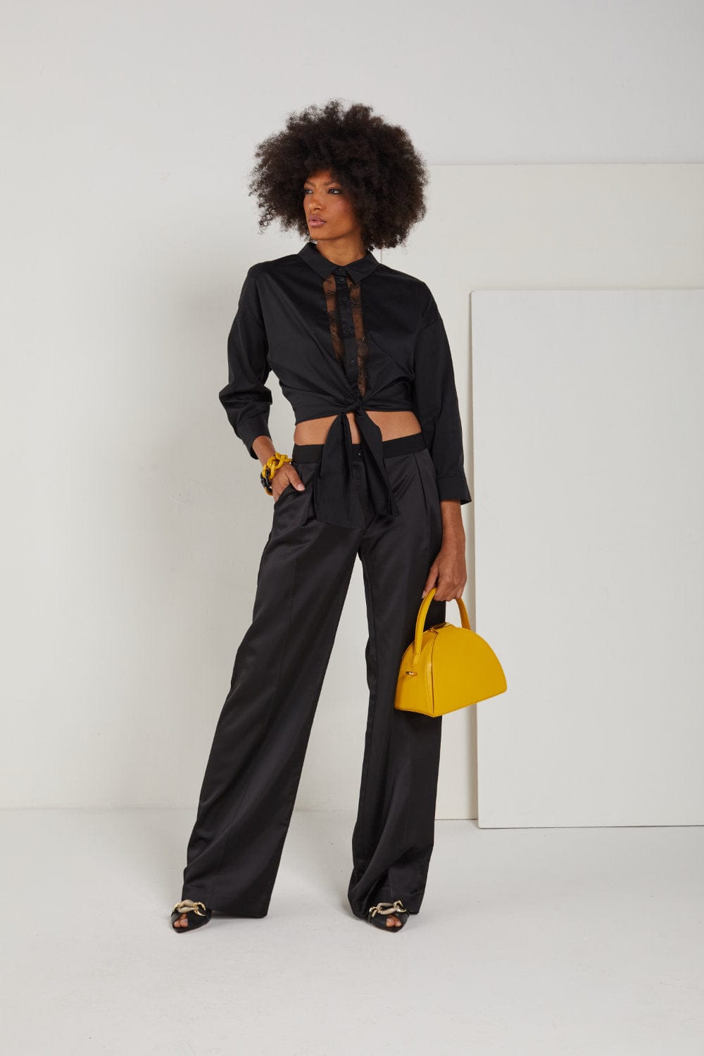 Access - Camisa Cropped Manga Longa