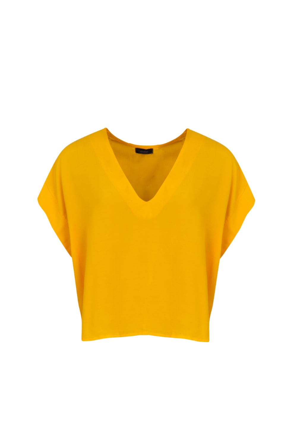 L'Cecci - Blusa Cropped Manga Curta Amarelo