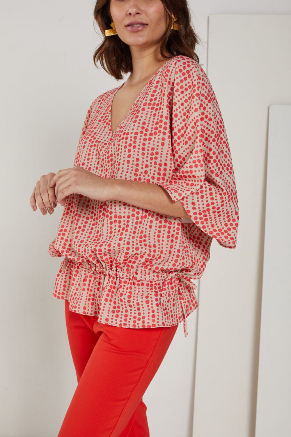 Cristina Barros - Blusa Bata Manga Curta