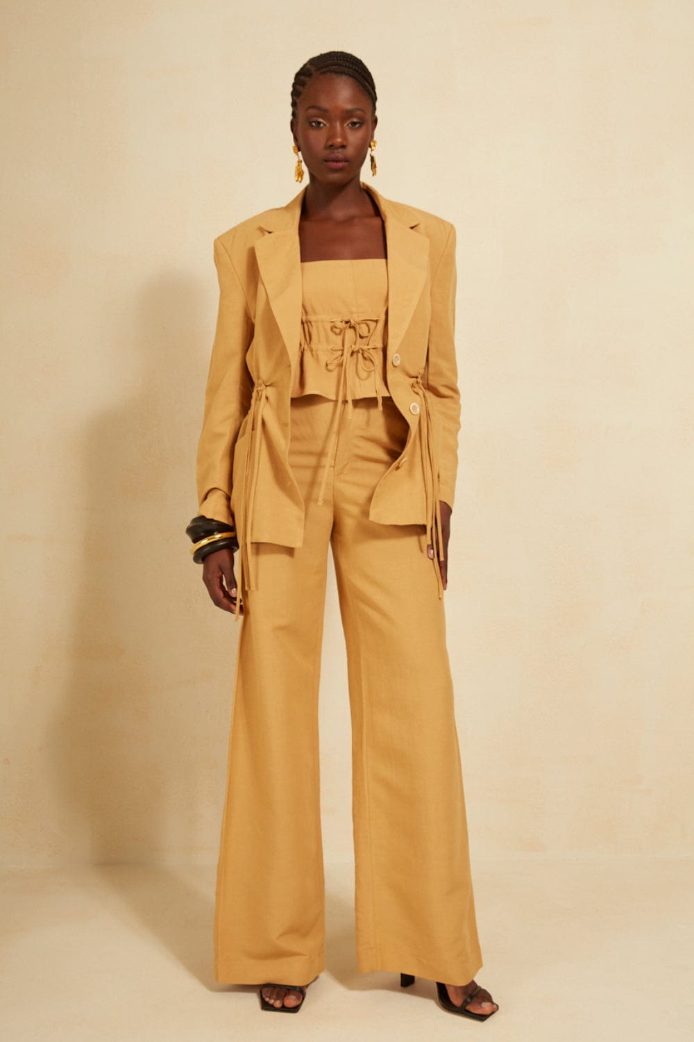 L'Cecci - Blazer Viscolinho Bege