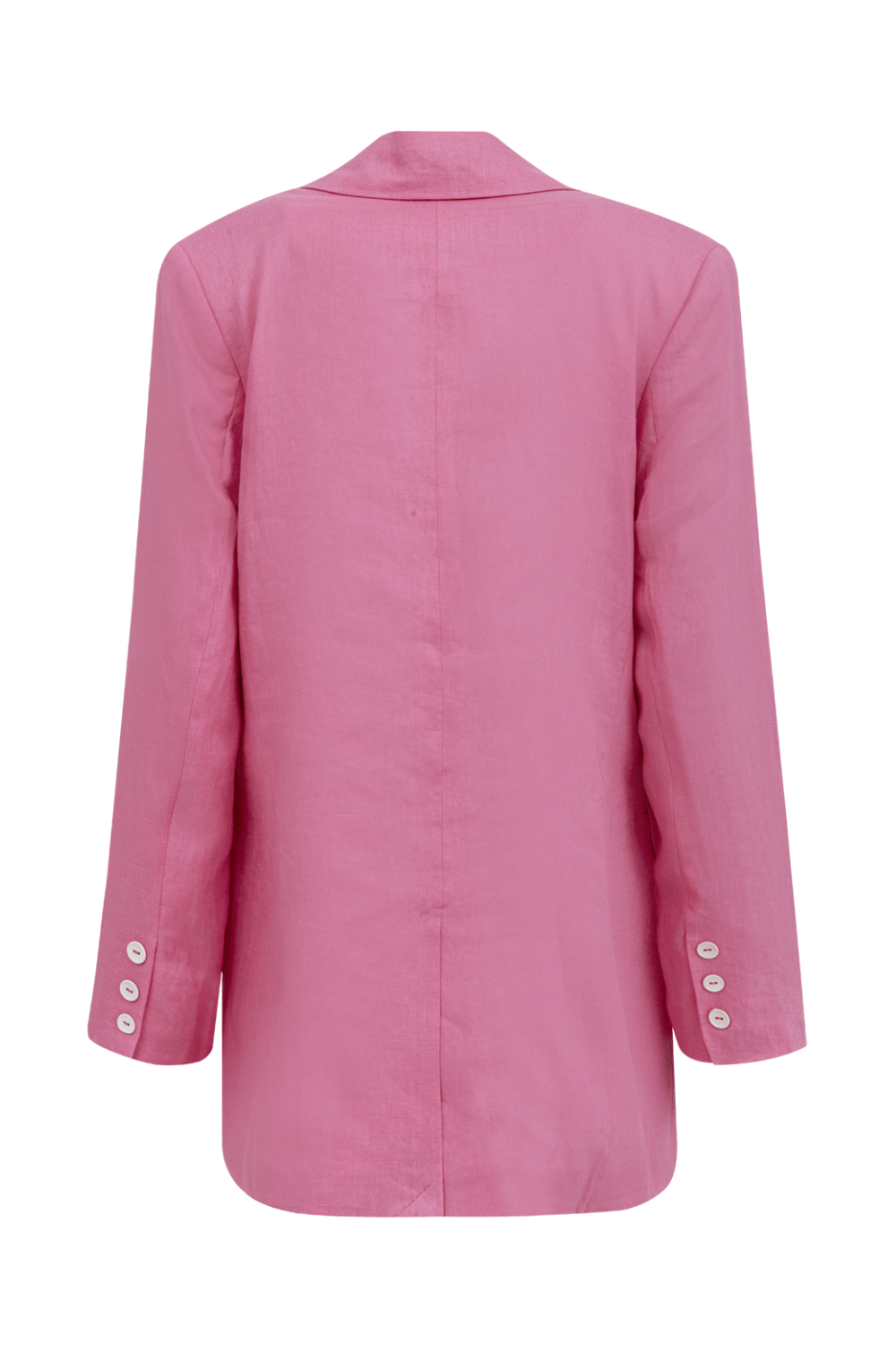 Access - Blazer Alongado em Linho Rosa