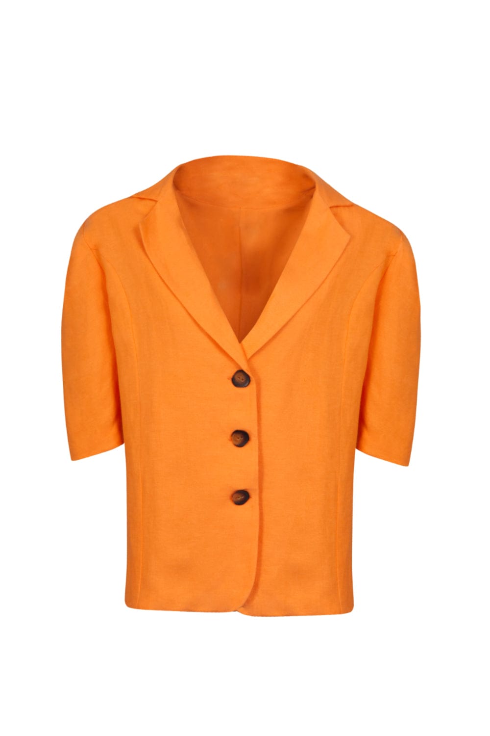 L'Cecci - Blazer Manga 3/4 Viscolinho Laranja