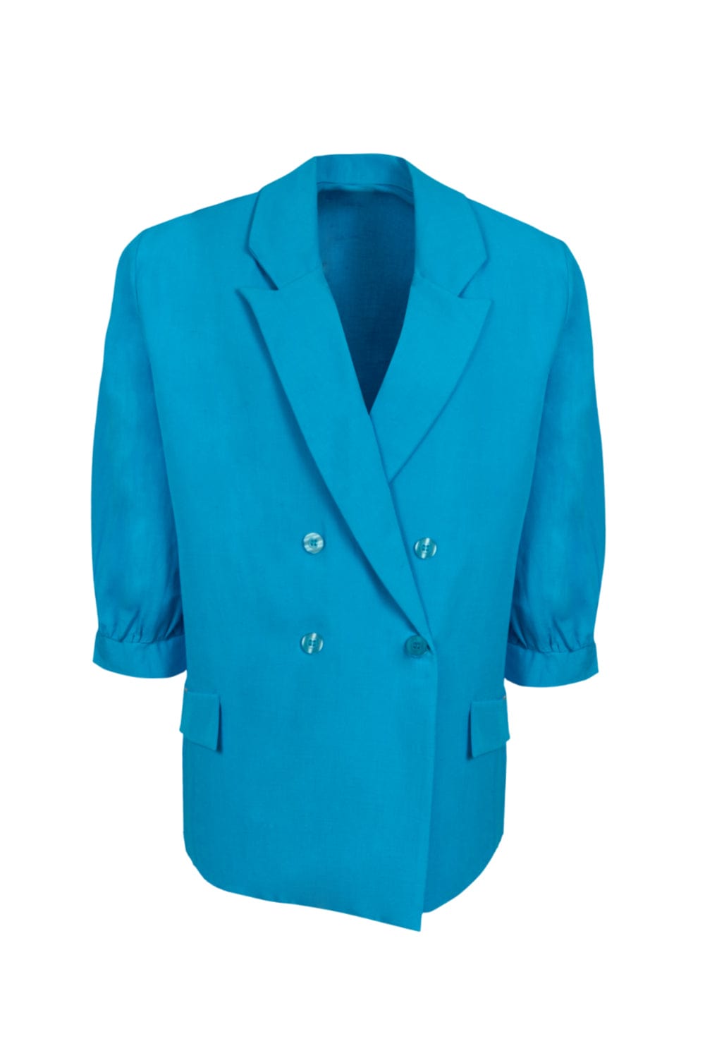 L'Cecci - Blazer Manga 3/4 Viscolinho Azul