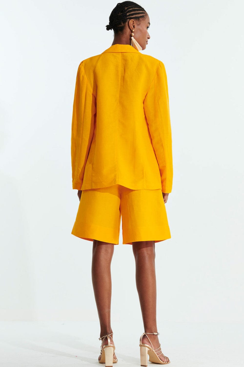 L'Cecci - Blazer Oversized Viscolinho Amarelo