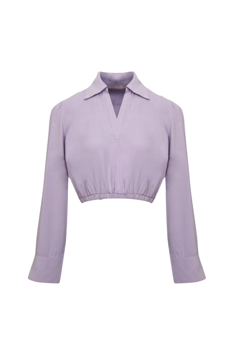 MOB - Blusa Cropped Manga Longa Lilás