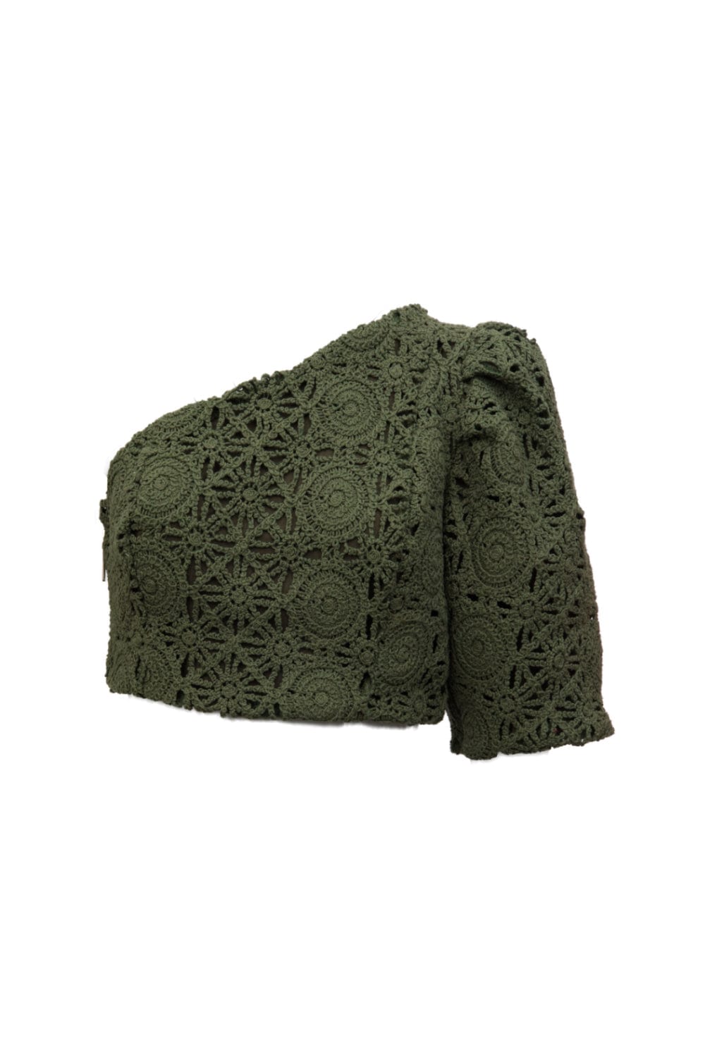 L'Cecci - Blusa Cropped Renda Verde