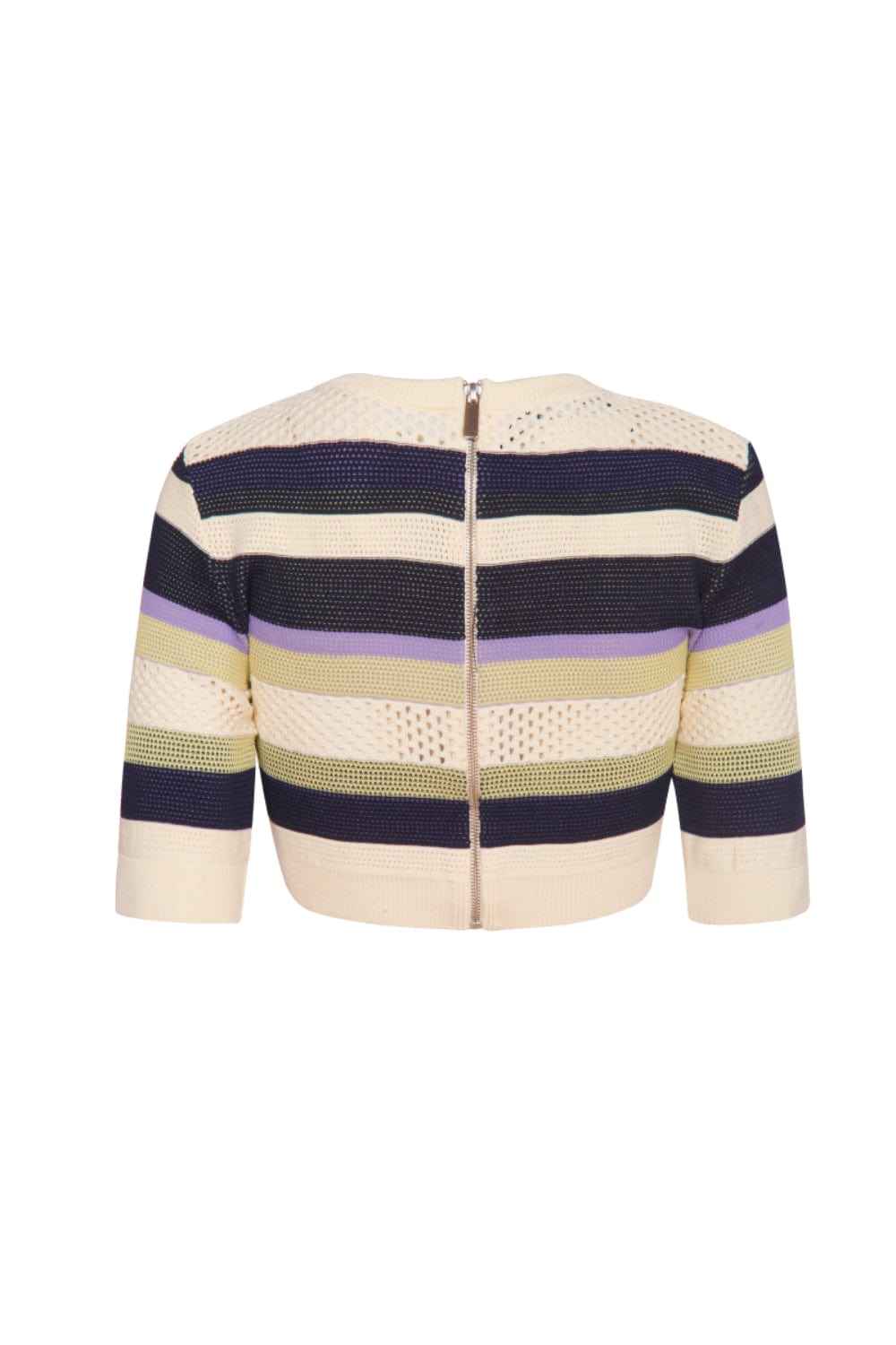 Coven - Blusa Cropped Tricot Listrado