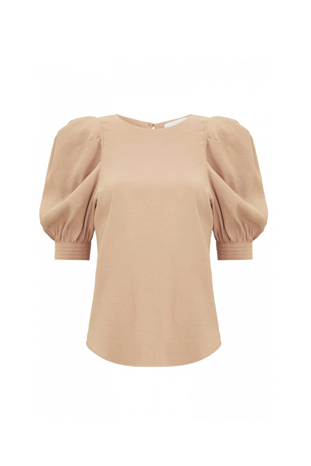 Karmani - Blusa Manga Curta Bufante Bege