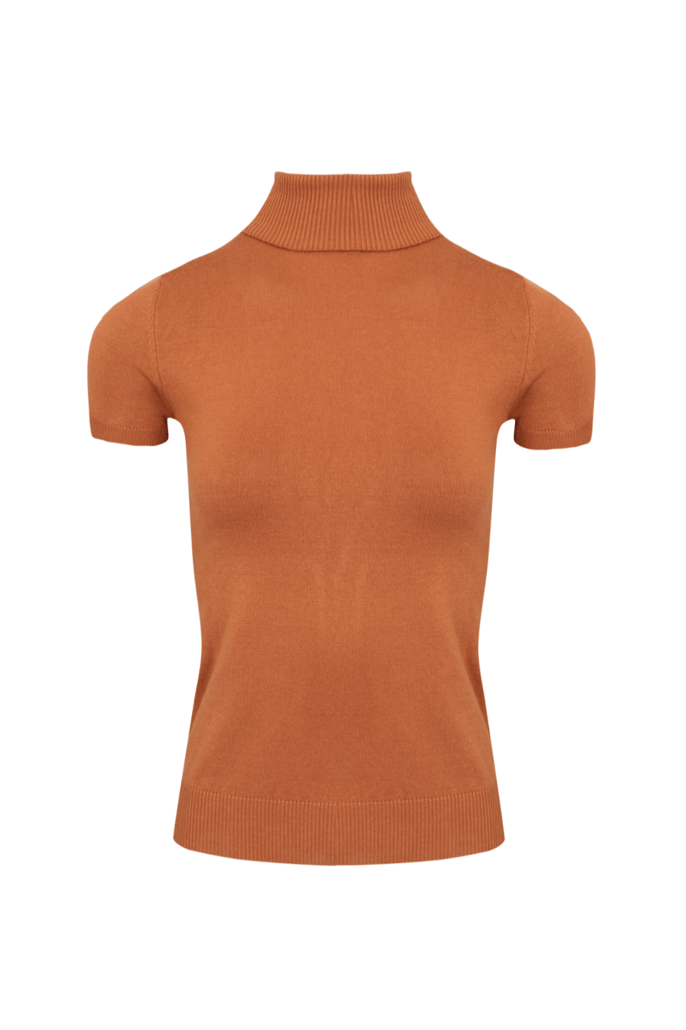 Access - Blusa Manga Curta Gola Alta Caramelo