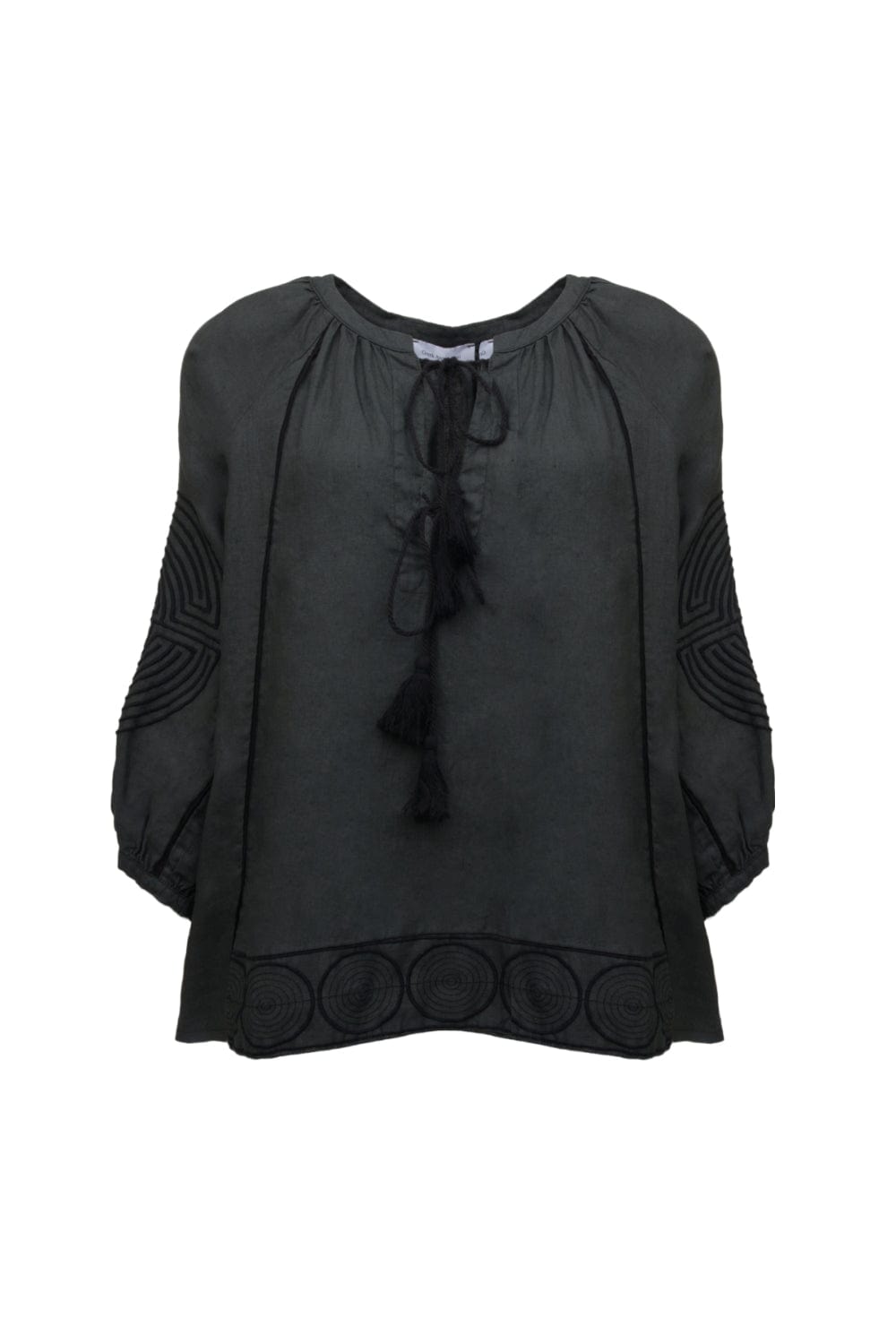 Greek Archaic Kori - Blusa Manga Longa Bata Linho