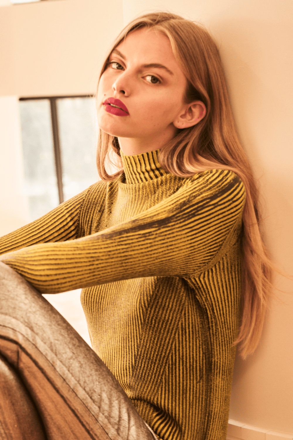 Oblique Creation - Blusa Manga Longa Gola Alta Dupla Face - 2 em 1