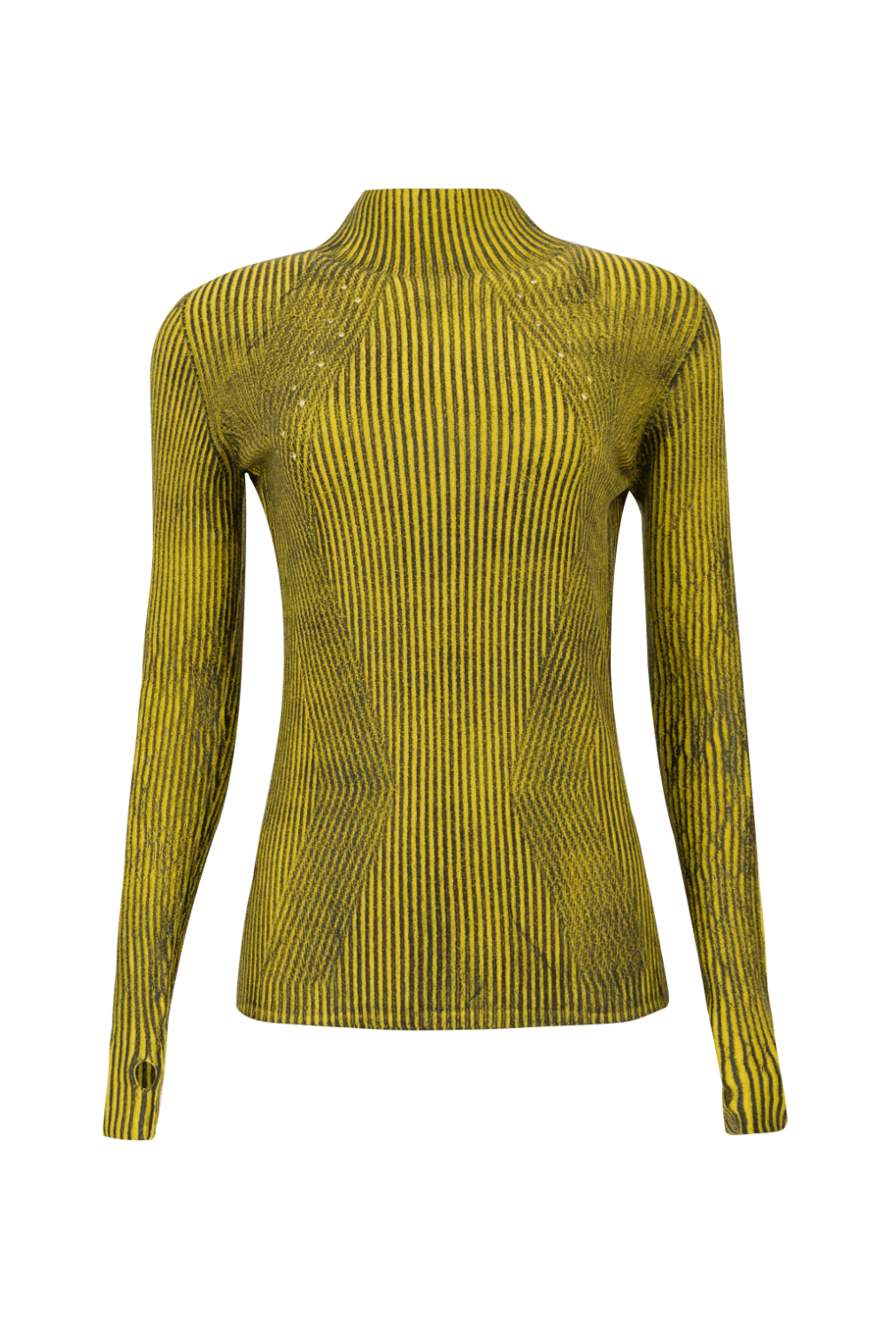 Oblique Creation - Blusa Manga Longa Gola Alta Dupla Face - 2 em 1