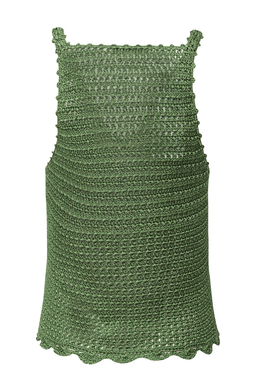 Club - Blusa de Alça Fina em Crochet Verde