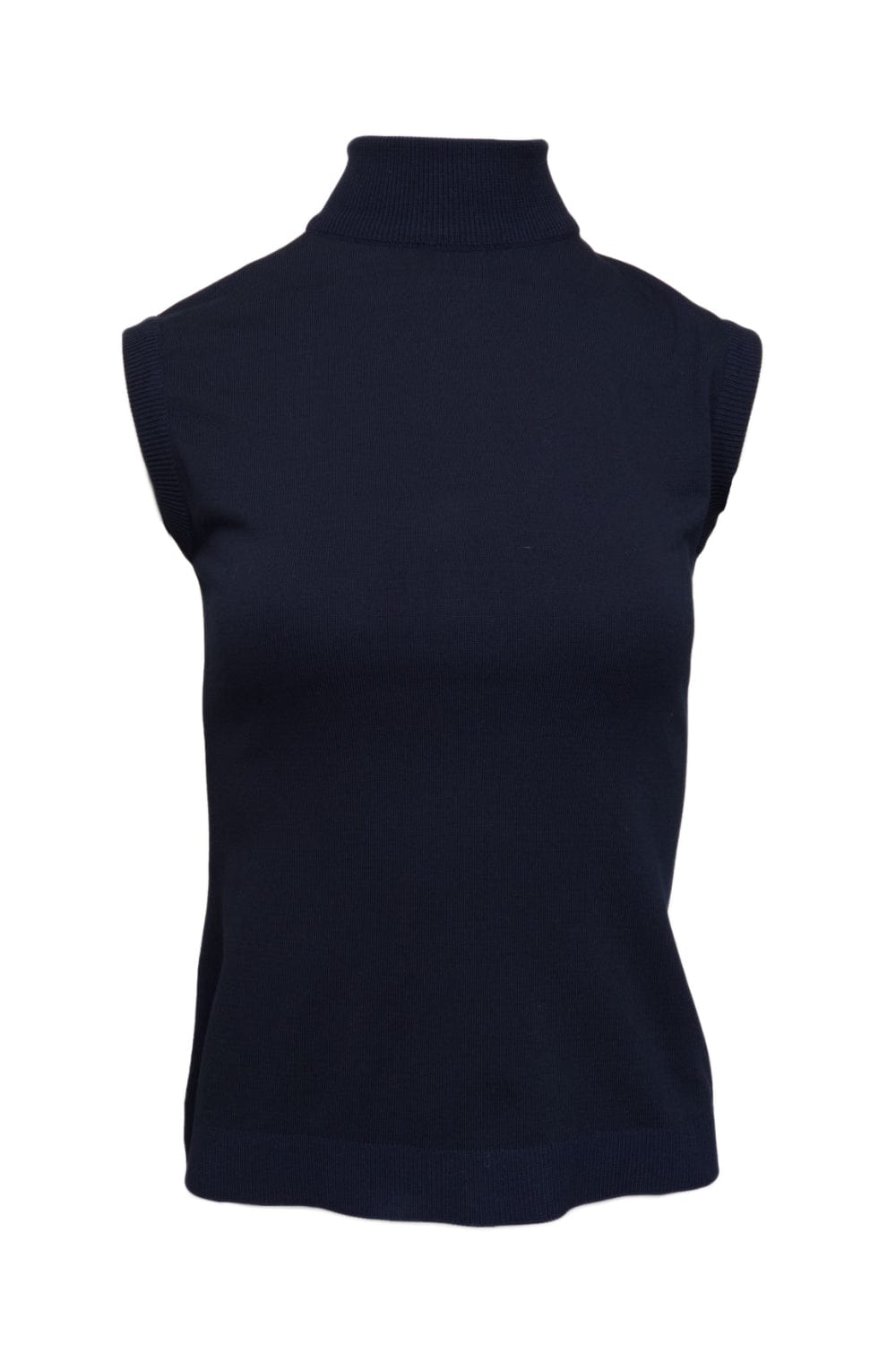 Coven - Blusa sem Manga com Gola Alta Marinho