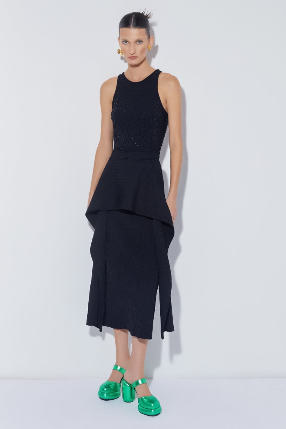 Coven - Blusa sem Manga Poá Paetês