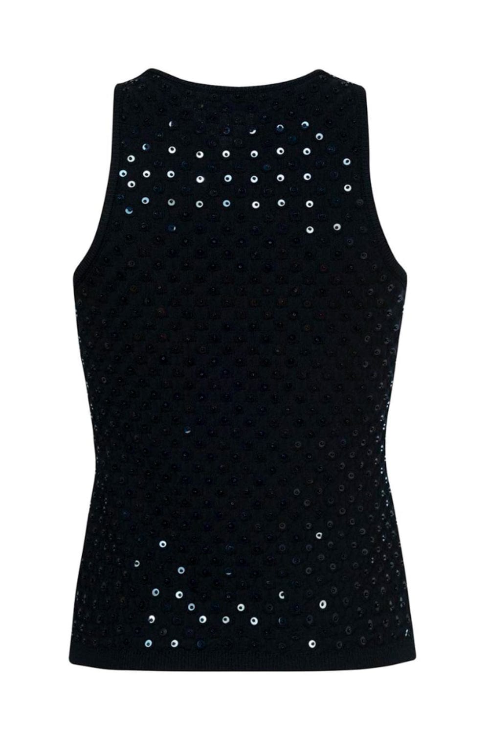 Coven - Blusa sem Manga Poá Paetês