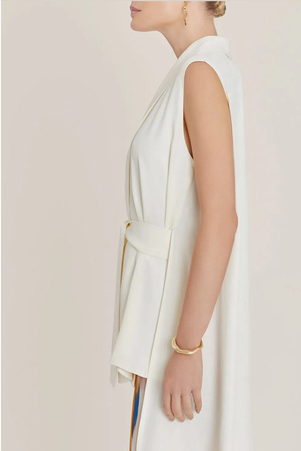 Lenny Niemeyer - Kimono sem Manga com Faixa Off White