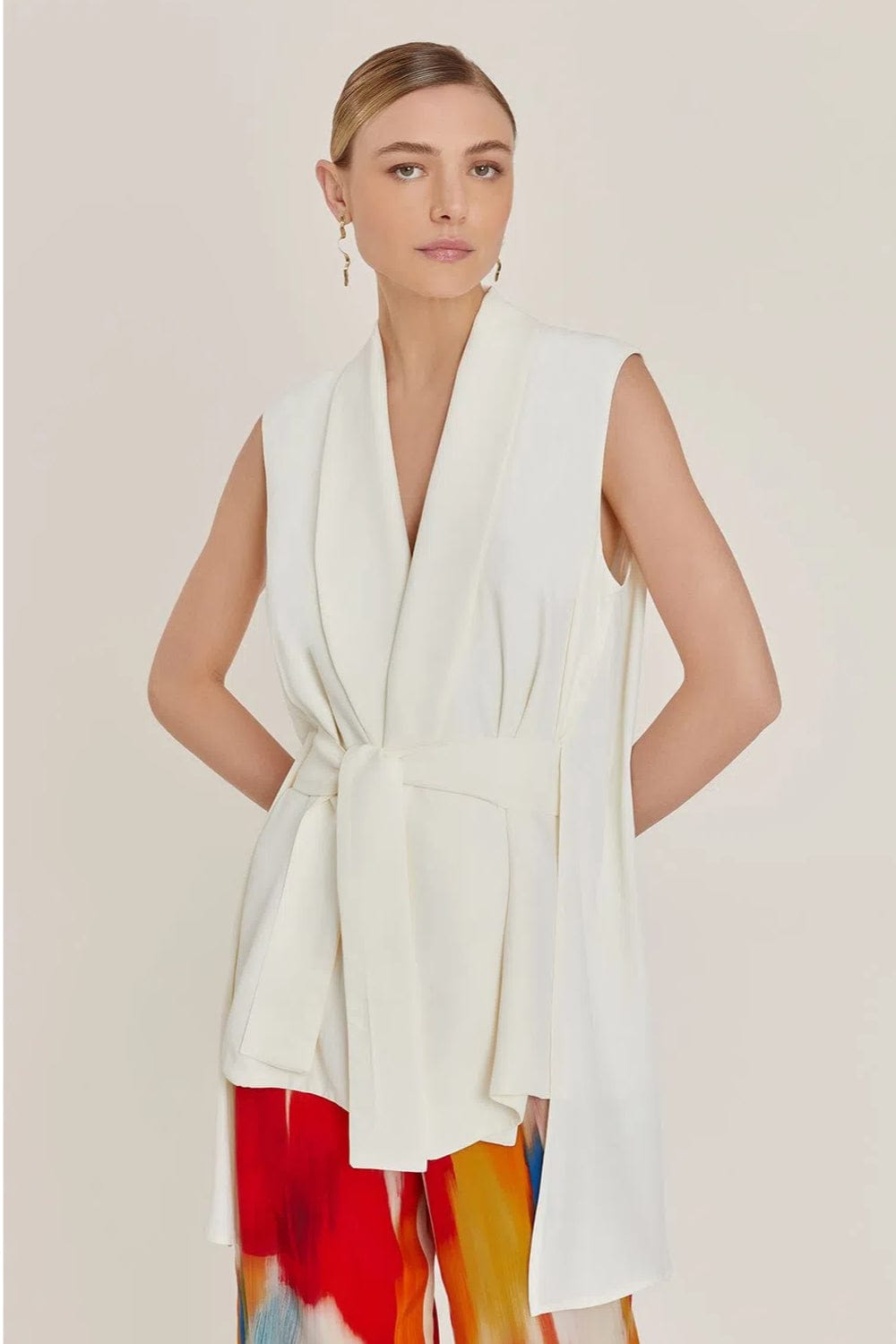 Lenny Niemeyer - Kimono sem Manga com Faixa Off White