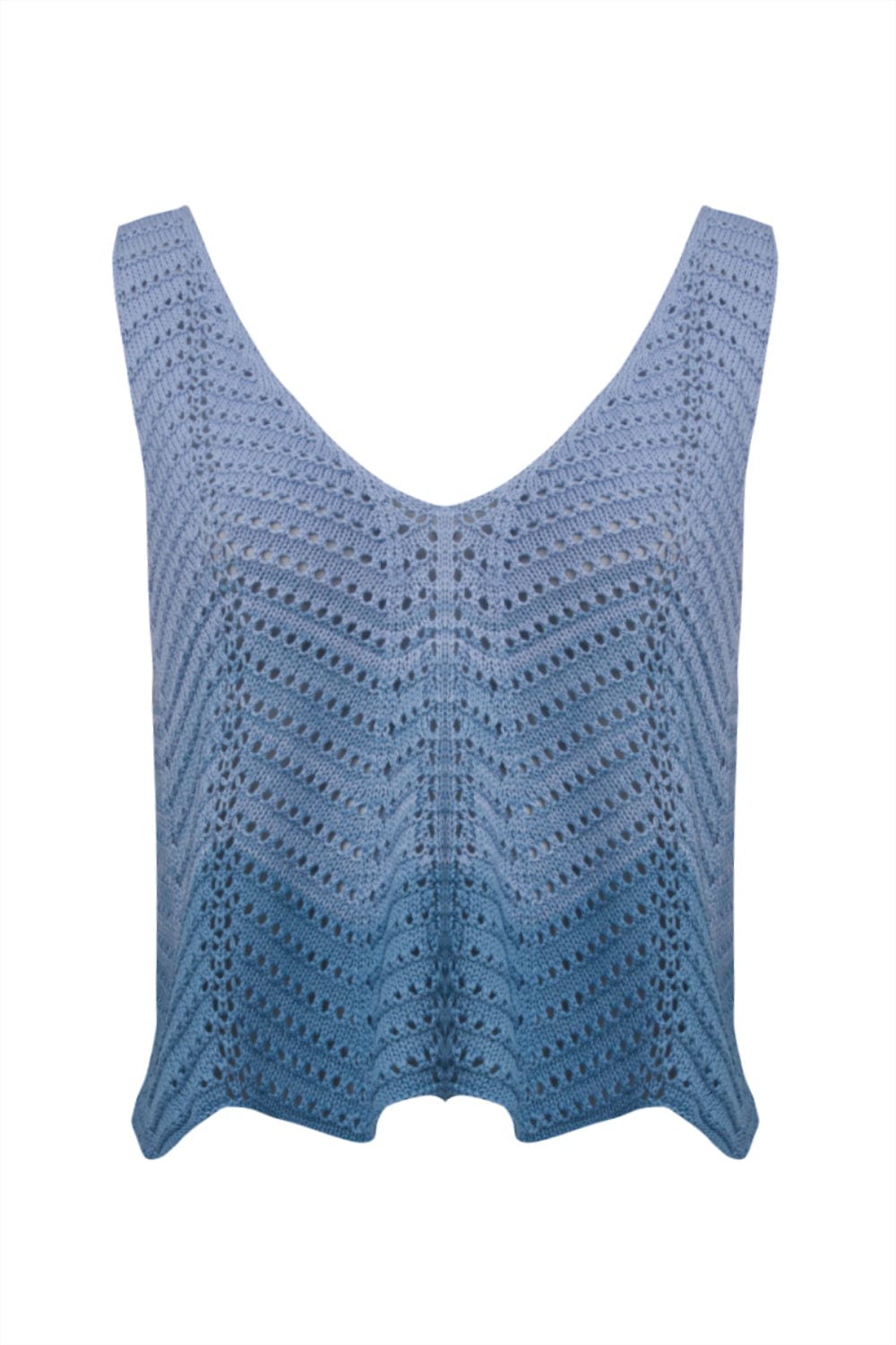 Viviane Furrier - Blusa sem Manga em Tricot Degradê