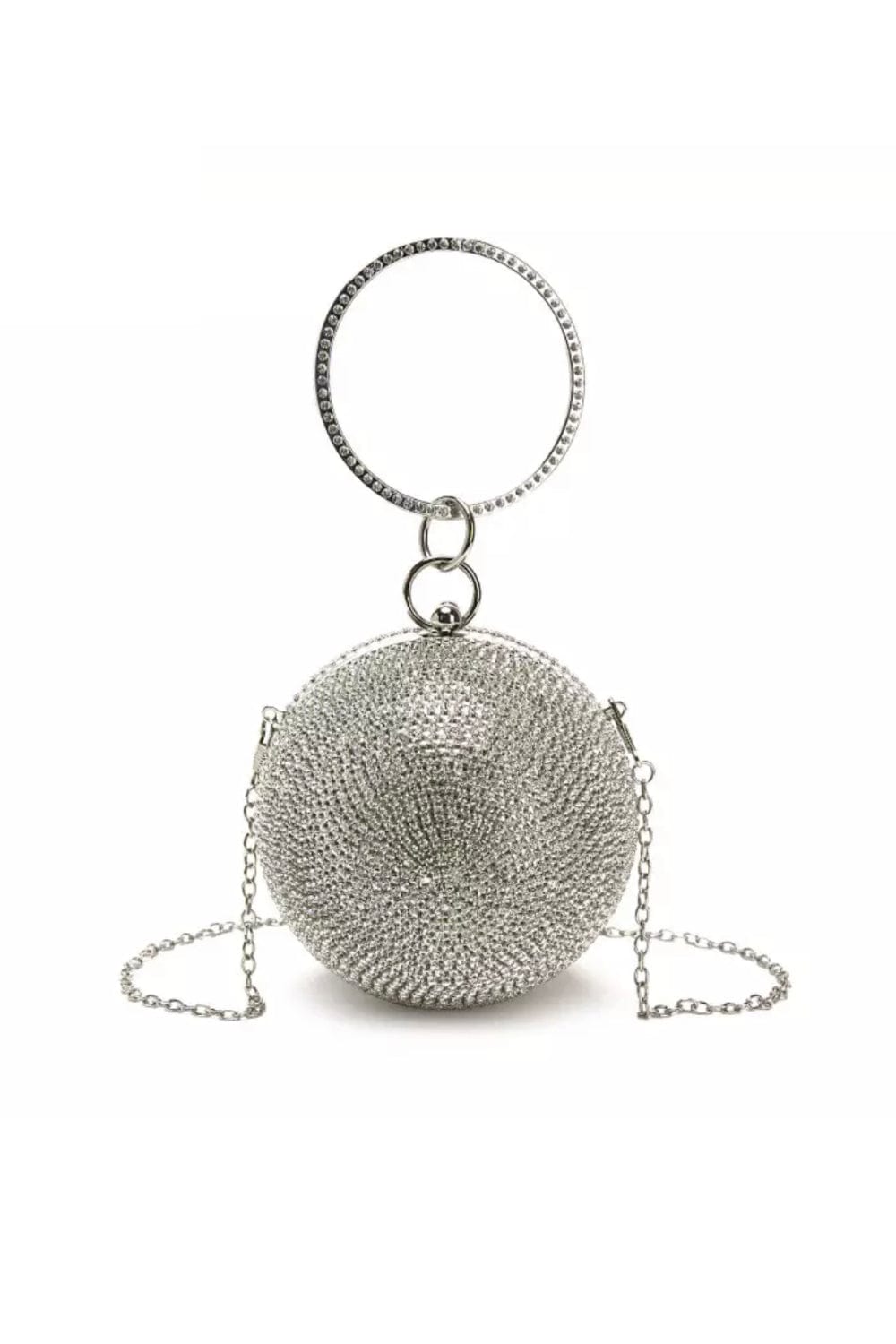 Bolsa Clutch Bola Prata