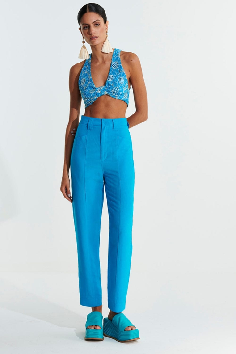 L'Cecci - Calça Alfaiataria Azul