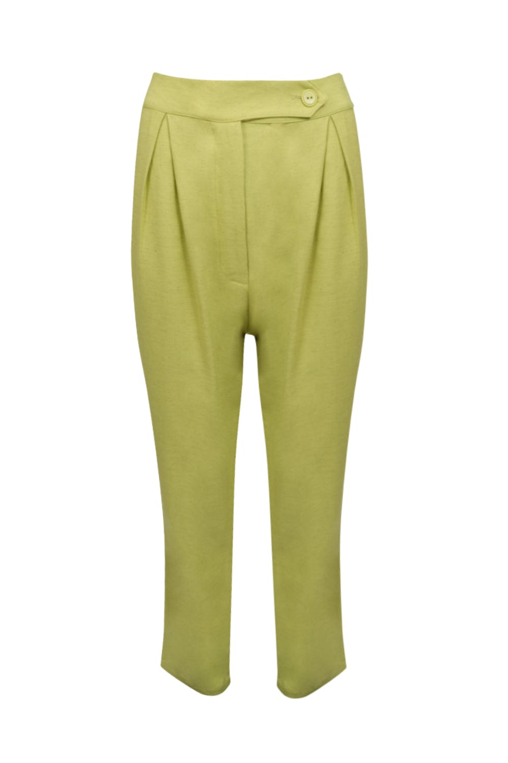 MOB - Calça Reta Pregas Frontais Verde