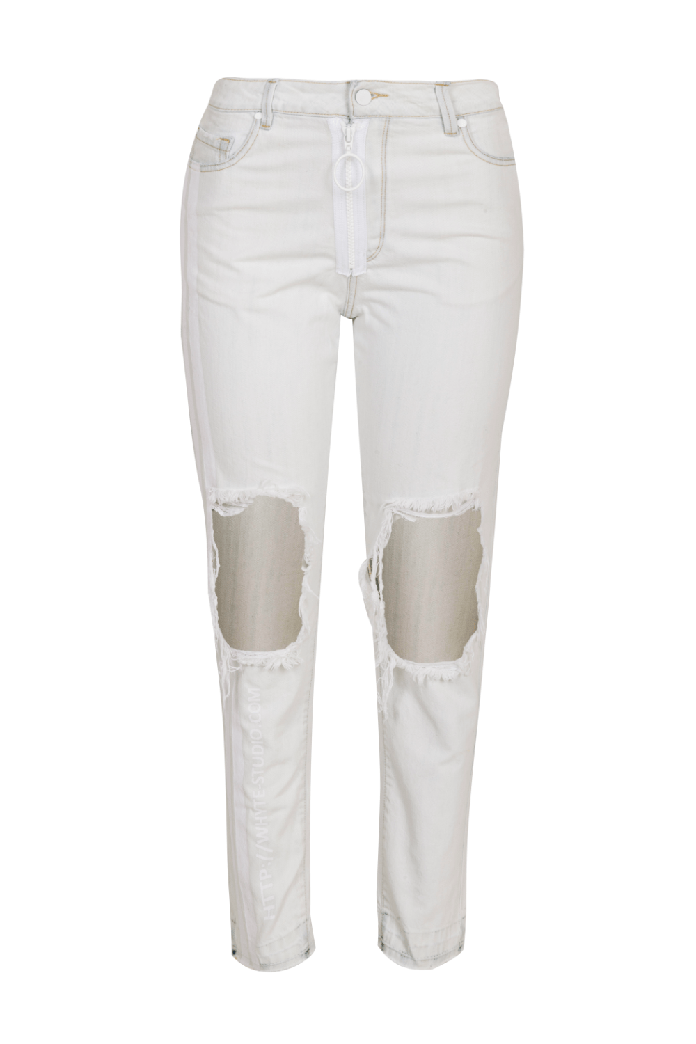 Whyte Studio - Calça Jeans Delavé Destroyed