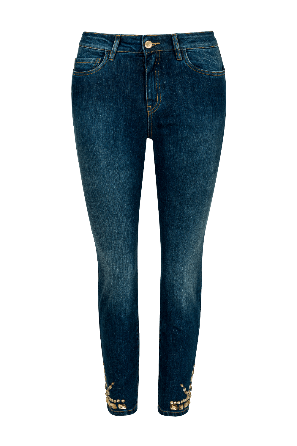 Cristina Barros - Calça Jeans com Pedraria