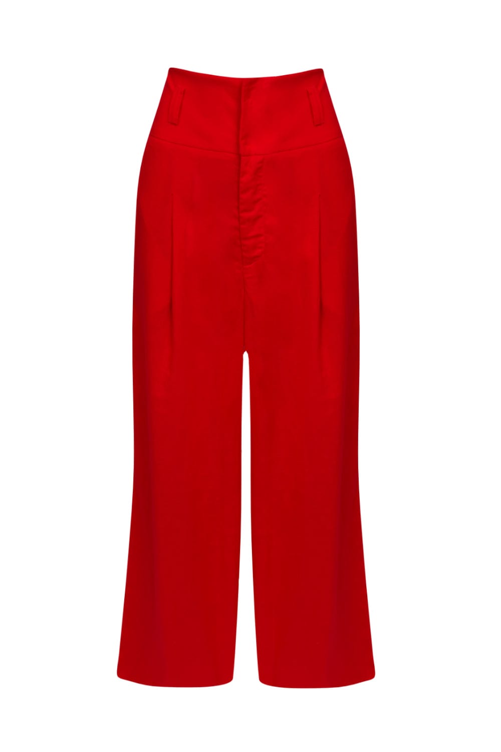 L'Cecci - Calça Pantalona Viscolinho Vermelho