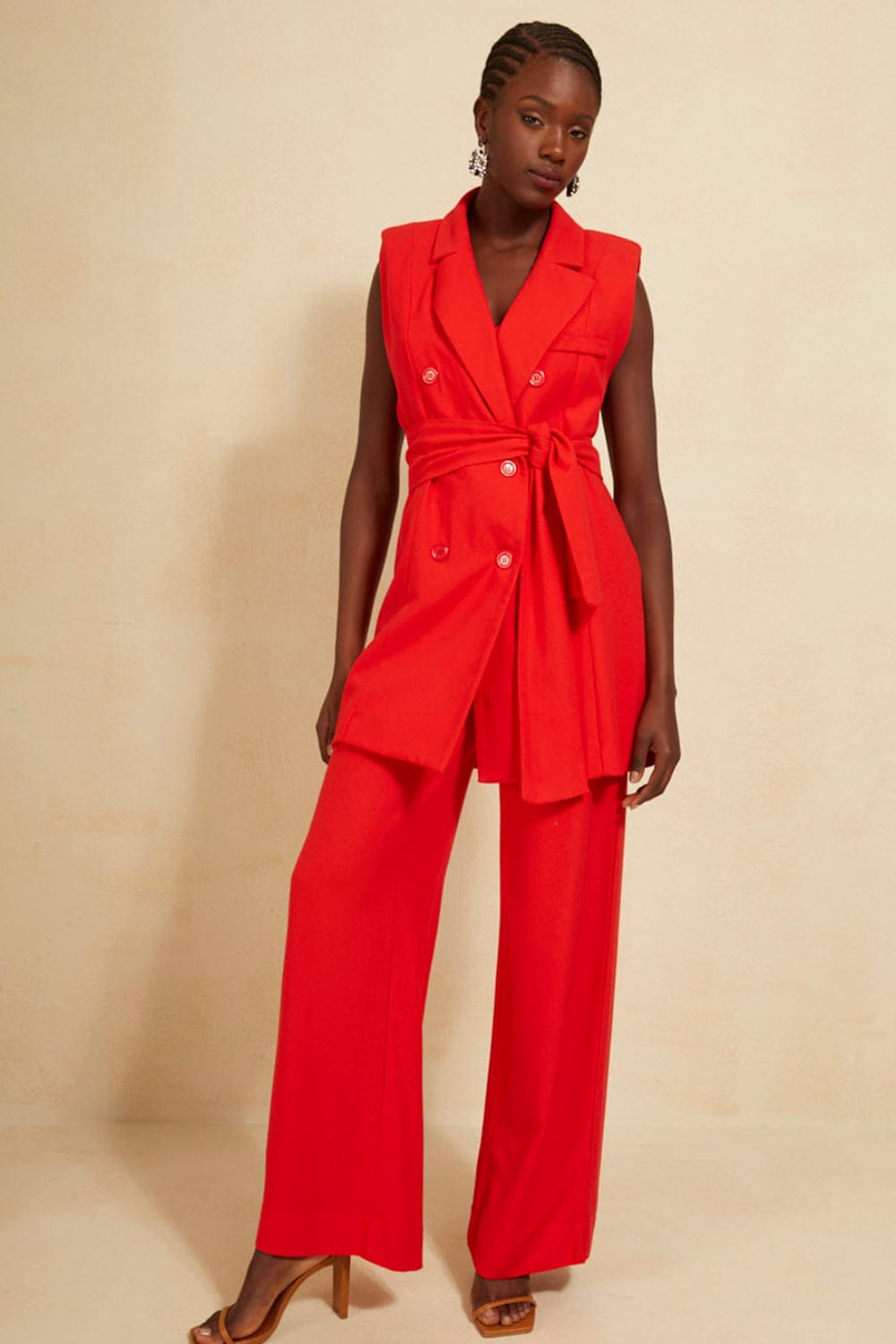 L'Cecci - Calça Alfaiataria L'Cecci Vermelho