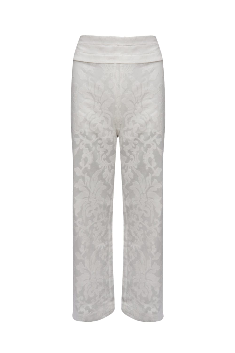 L'Cecci - Calça Reta Jacquard Off White