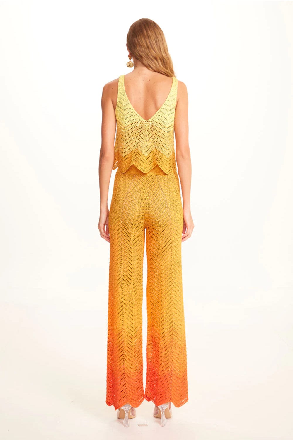 Viviane Furrier - Calça Reta Degradê Tricot