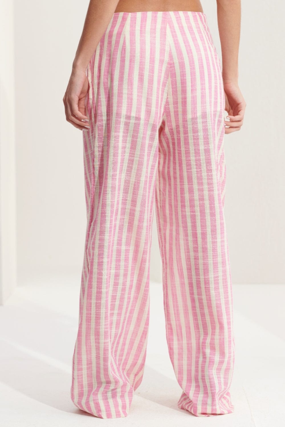 L'Cecci - Calça Listrada Rosa