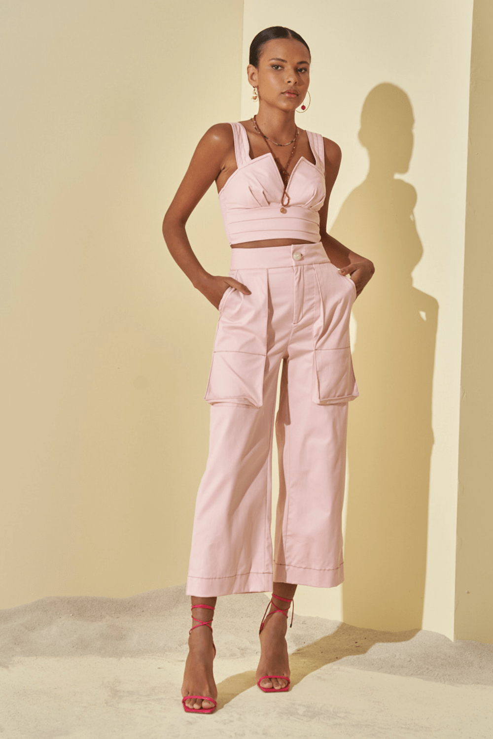 L'Cecci - Calça Sarja Joana Rosa