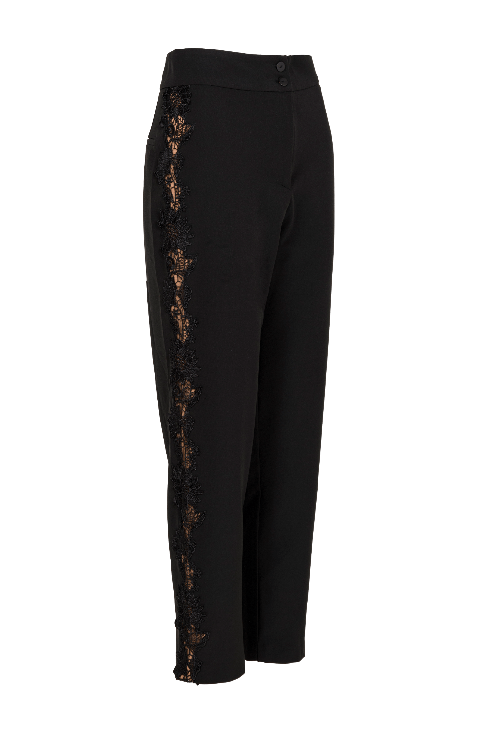 Access - Calça com Detalhes de Rendas Lateral Preto