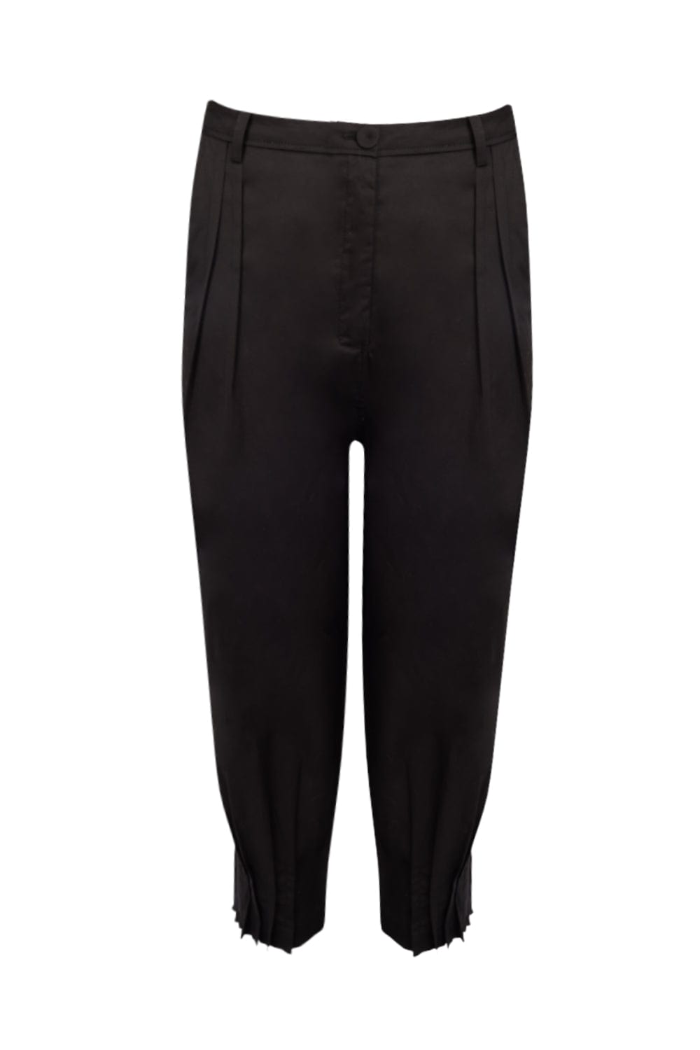 Coven - Calça em Algodão com Pregas Preto