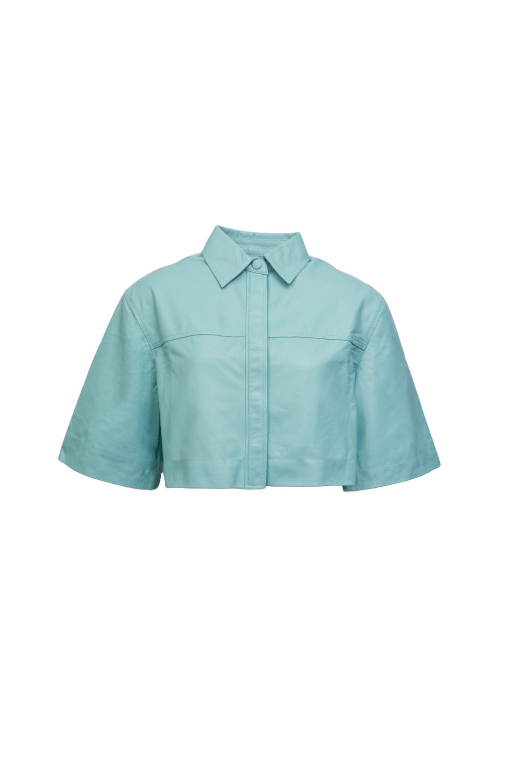 Curtume 81 - Camisa Manga Curta Couro Aquamarine
