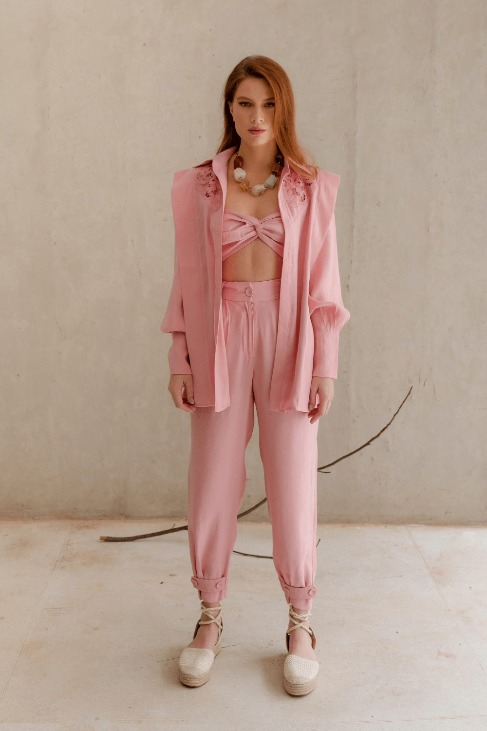 Tissé - Calça Mahi Rosa