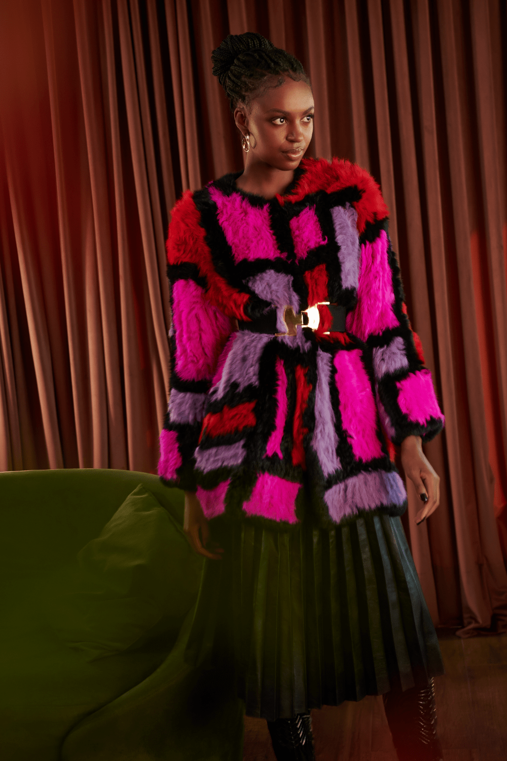 Madre Reina - Casaco 3/4 Pop Art Pele de Coelho