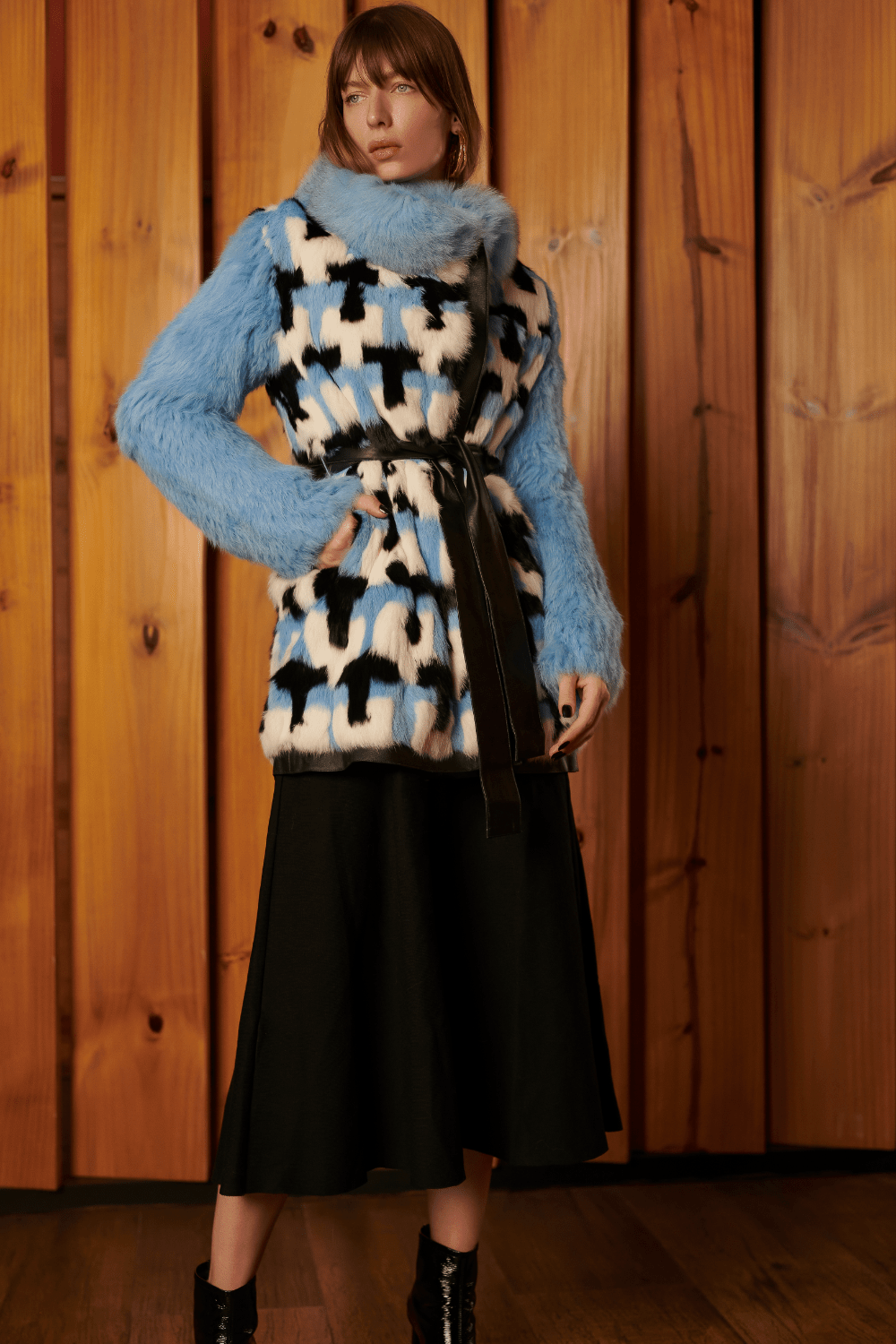 Madre Reina - Casaco 3/4 Pele e Couro