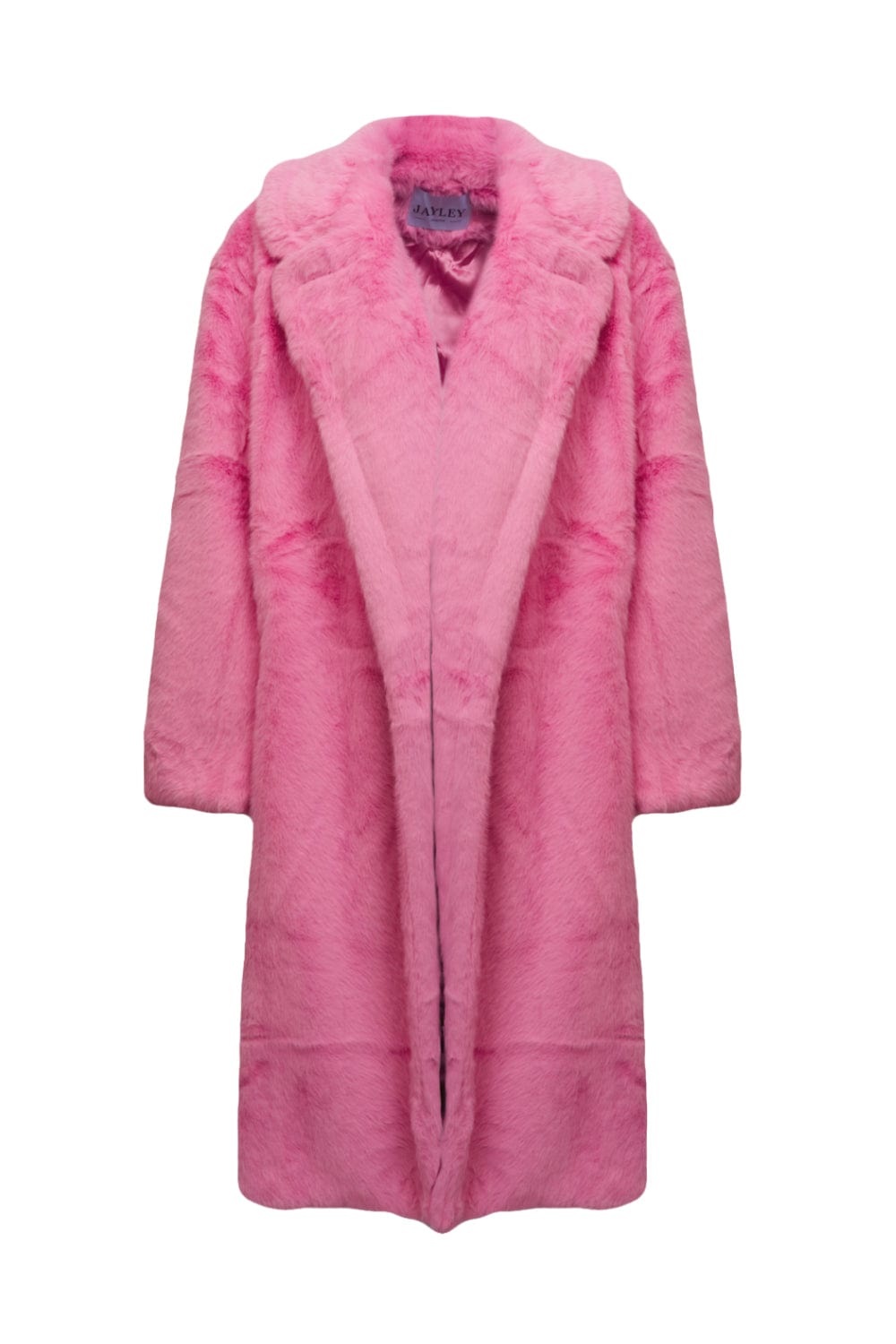 Jayley - Sobretudo Pêlo Sintético 7/8 Rosa