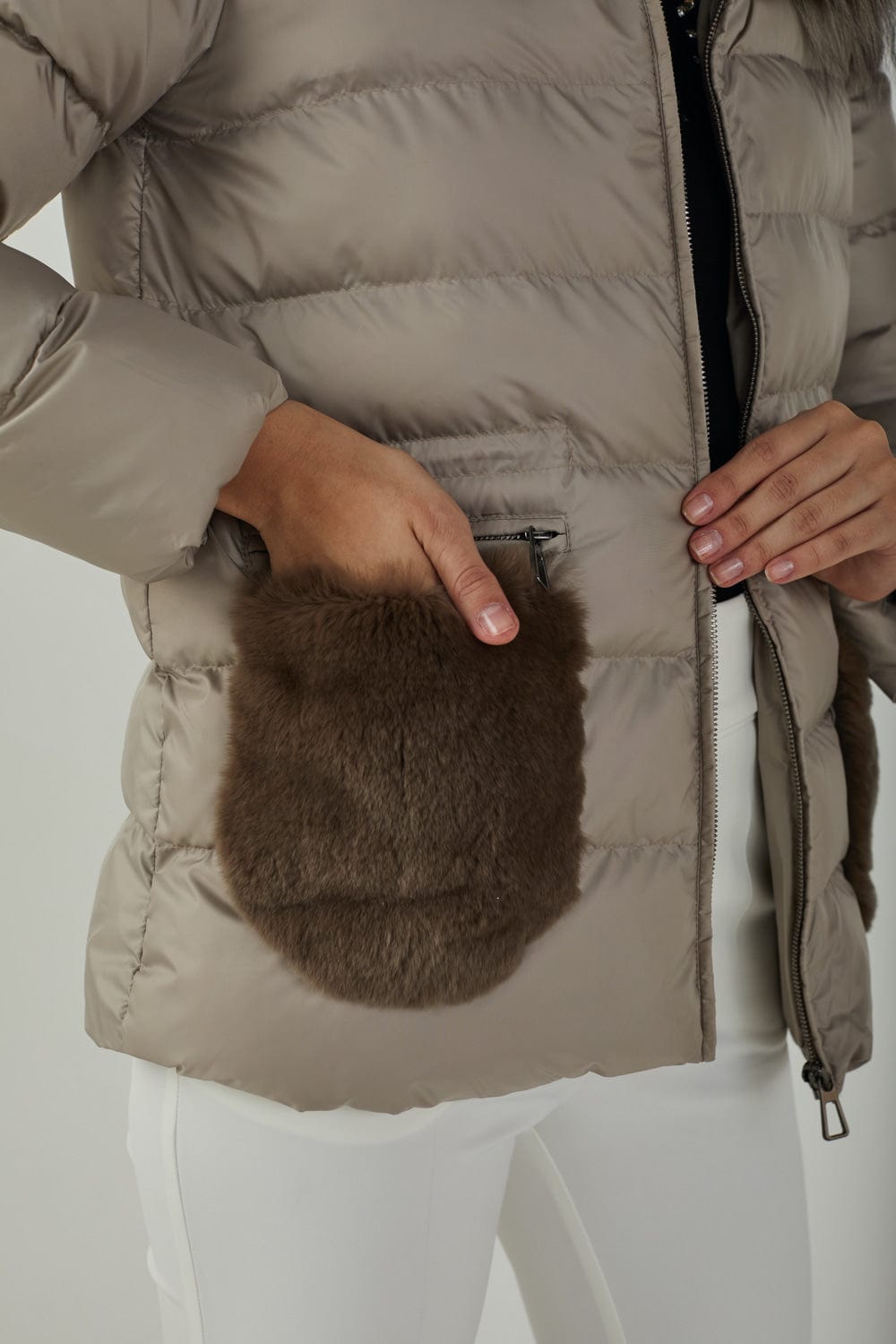 Lou Andrea - Casaco com Capuz Bege