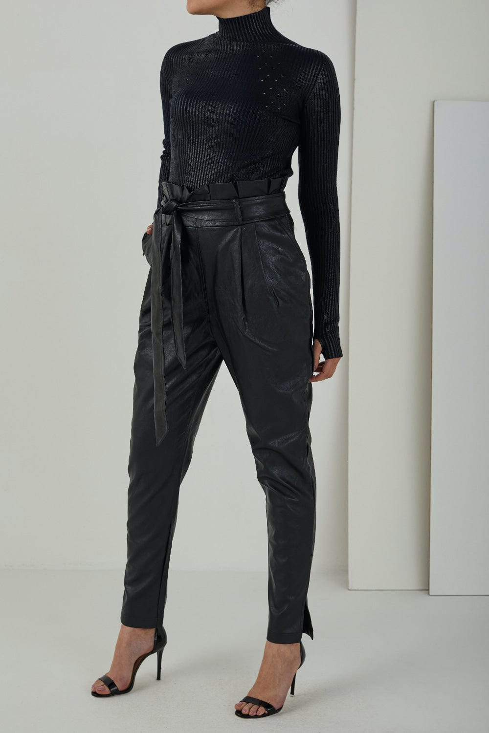 Oblique Creation - Blusa Manga Longa Gola Alta Dupla Face - 2 em 1