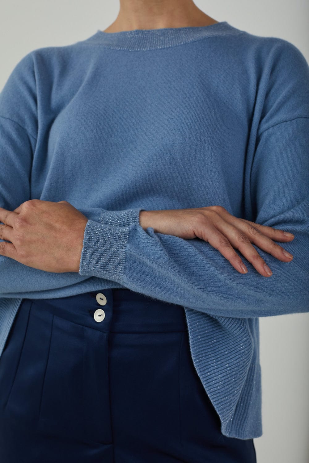 Vicolo - Blusa Manga Longa Gola Canoa