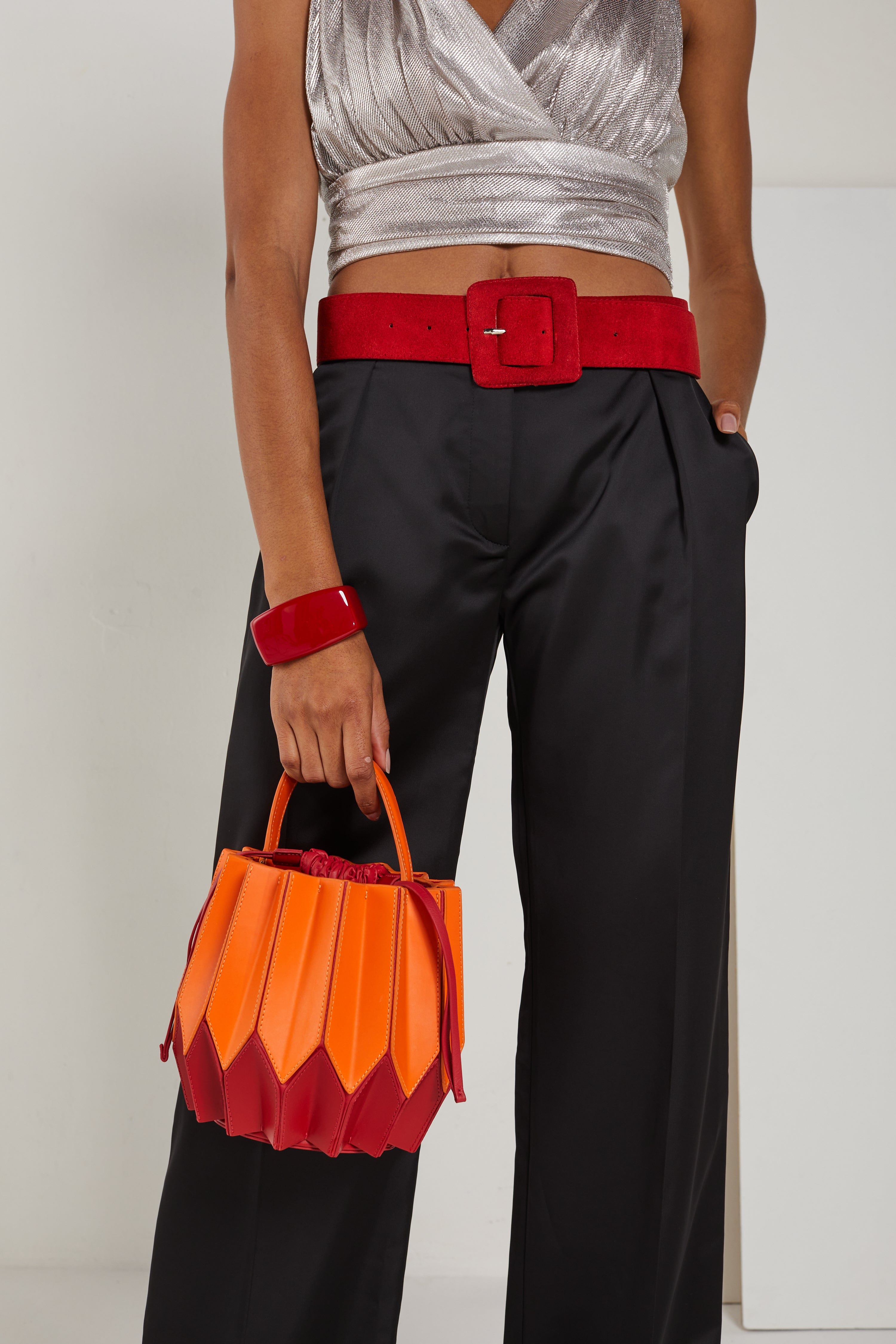 Angela Caputti - Bracelete Click Clack Vermelho