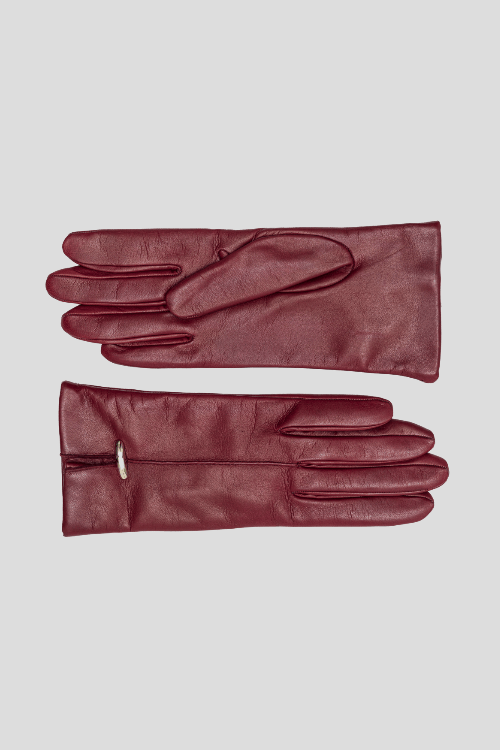 Alpo - Luvas 100% Couro Fivela Vermelho