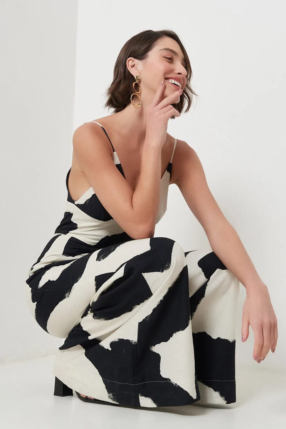 MOB - Macacão Pantalona Estampa Painting