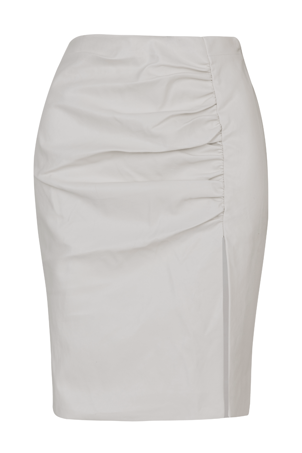Nineminutes - Saia Lápis com Fenda Frontal Branca